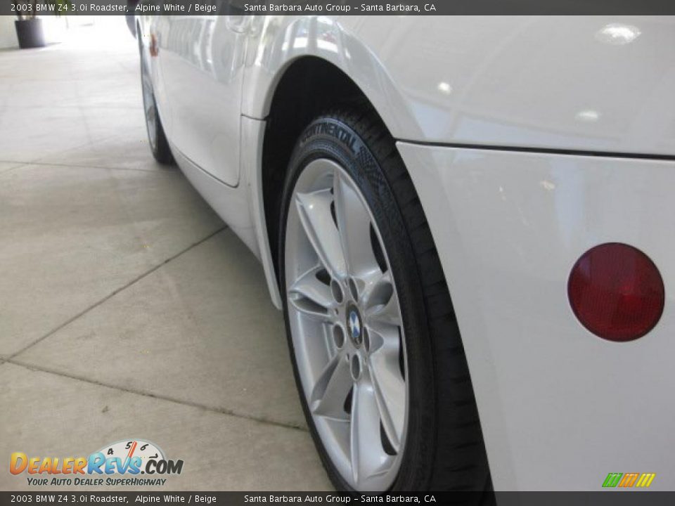 2003 BMW Z4 3.0i Roadster Alpine White / Beige Photo #22