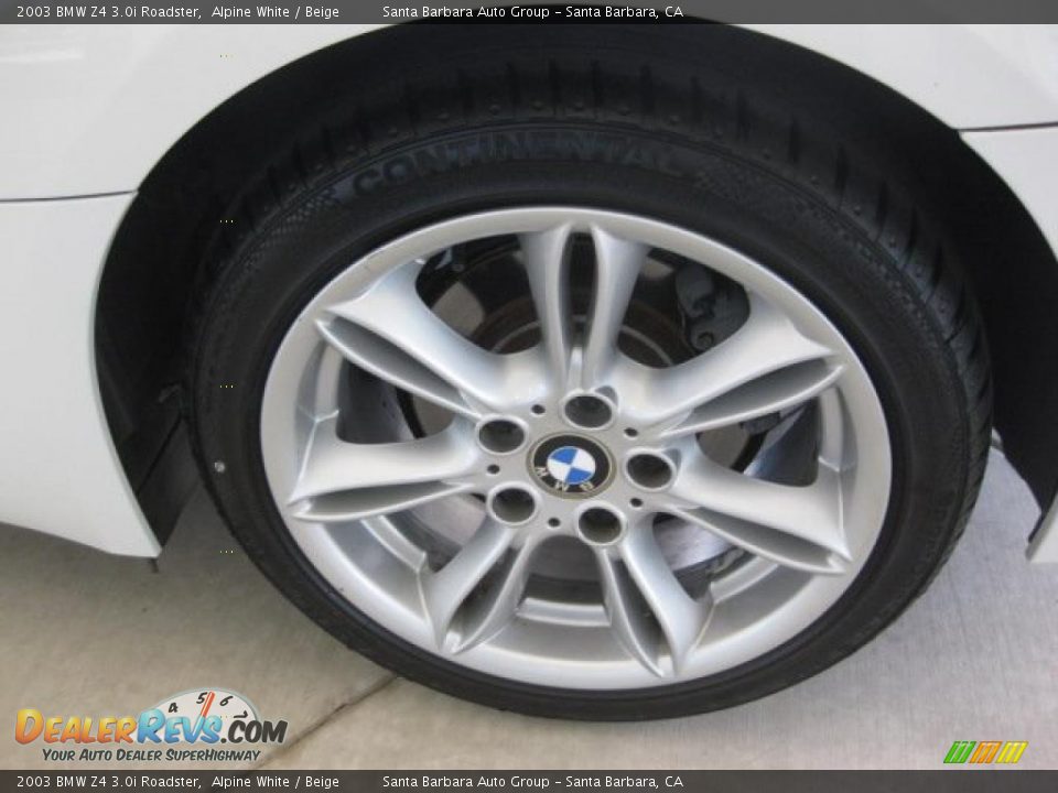 2003 BMW Z4 3.0i Roadster Alpine White / Beige Photo #23