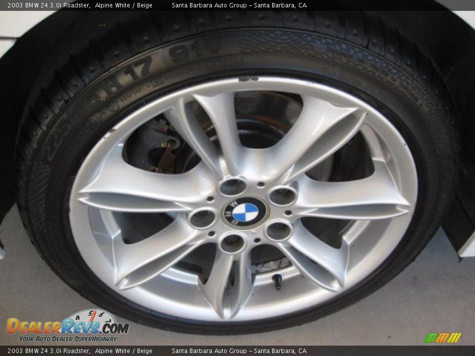 2003 BMW Z4 3.0i Roadster Alpine White / Beige Photo #24