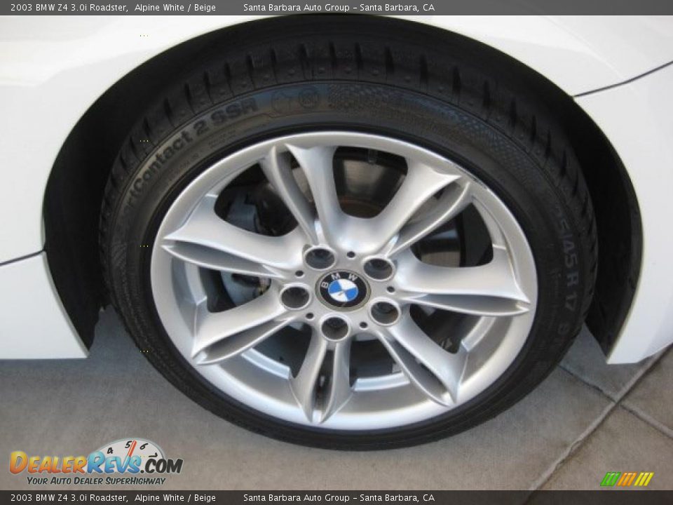 2003 BMW Z4 3.0i Roadster Alpine White / Beige Photo #25