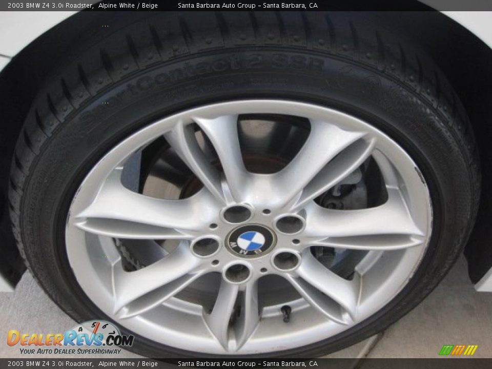 2003 BMW Z4 3.0i Roadster Alpine White / Beige Photo #26