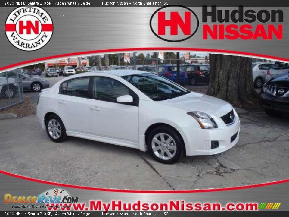 2010 Nissan Sentra 2.0 SR Aspen White / Beige Photo #1