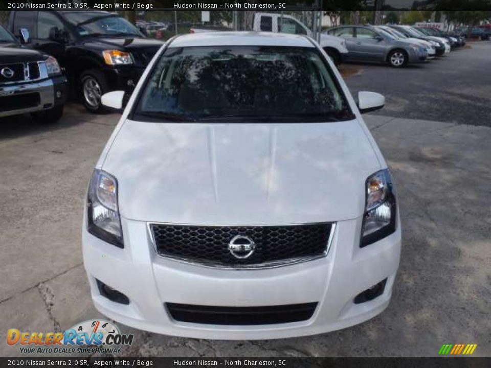 2010 Nissan Sentra 2.0 SR Aspen White / Beige Photo #2