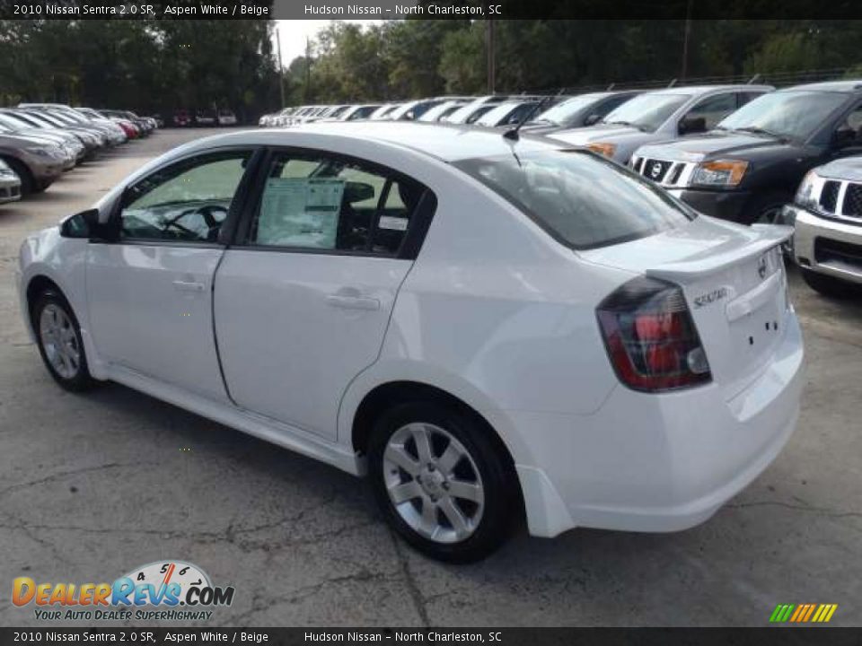 2010 Nissan Sentra 2.0 SR Aspen White / Beige Photo #3