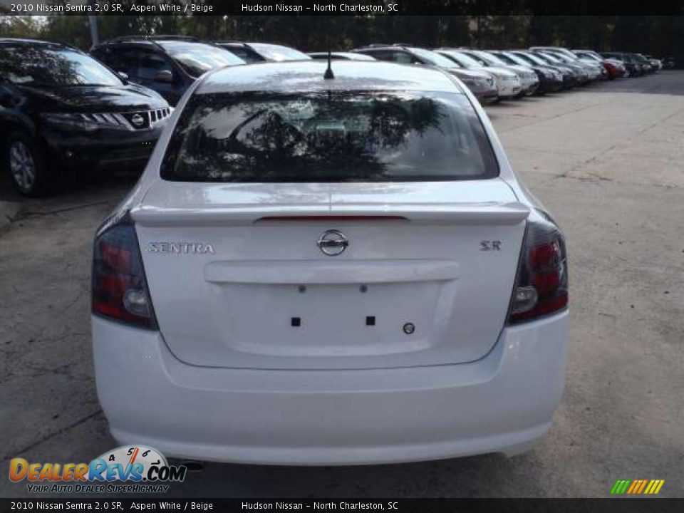 2010 Nissan Sentra 2.0 SR Aspen White / Beige Photo #4