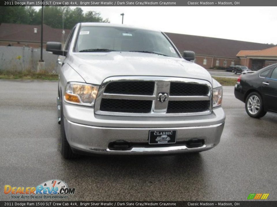 2011 Dodge Ram 1500 SLT Crew Cab 4x4 Bright Silver Metallic / Dark Slate Gray/Medium Graystone Photo #2