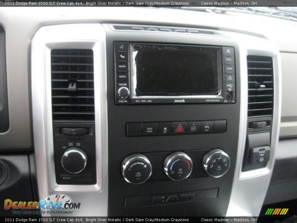 2011 Dodge Ram 1500 SLT Crew Cab 4x4 Bright Silver Metallic / Dark Slate Gray/Medium Graystone Photo #11