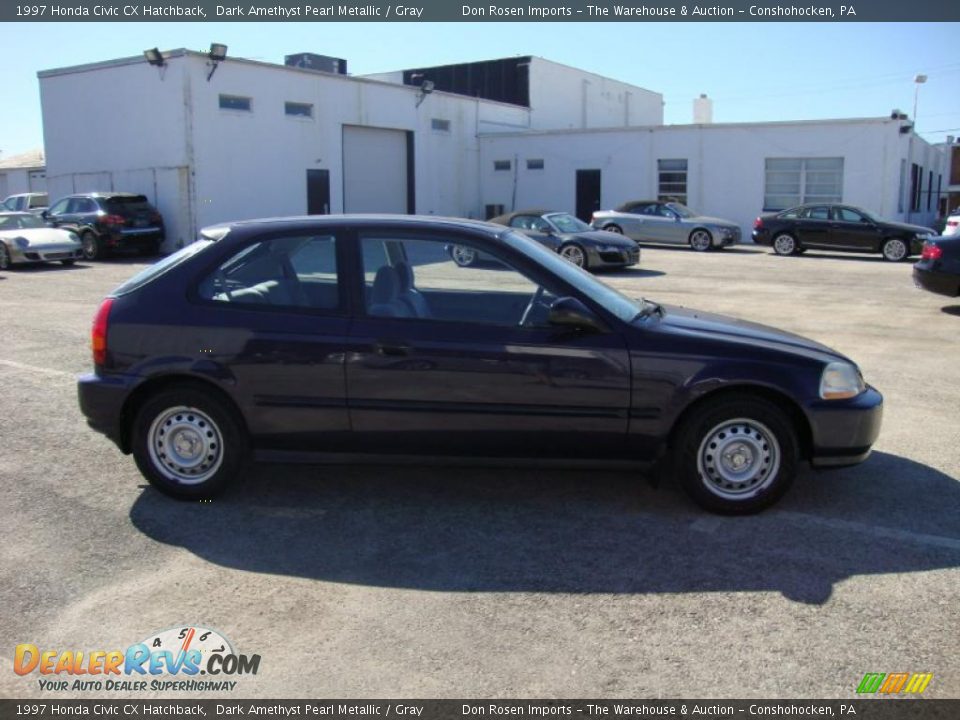 1997 Honda Civic CX Hatchback Dark Amethyst Pearl Metallic / Gray Photo #7