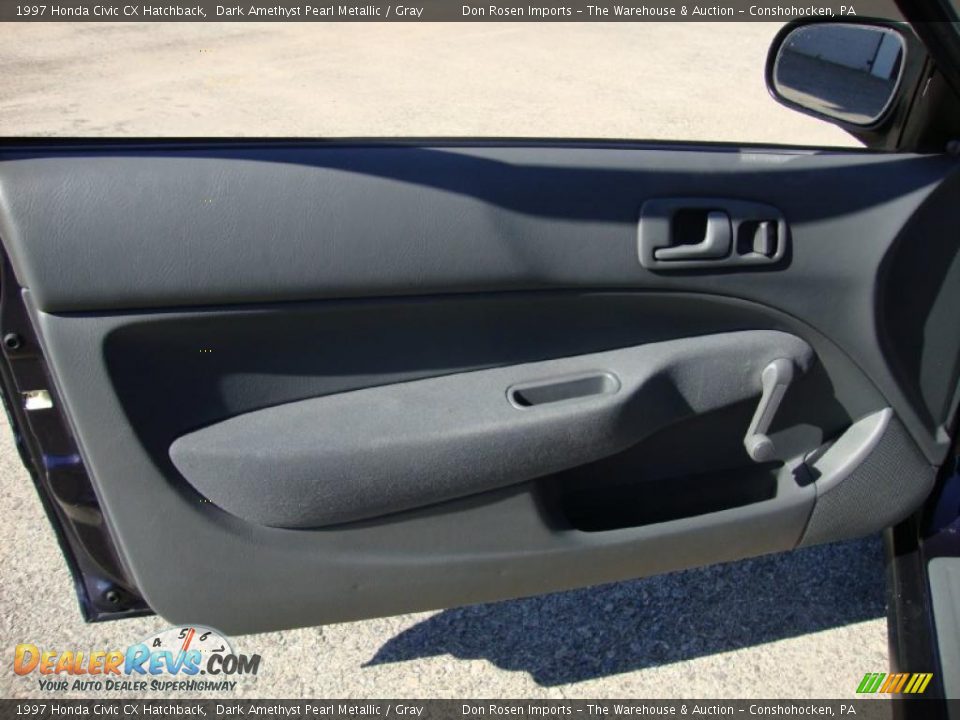 1997 Honda Civic CX Hatchback Dark Amethyst Pearl Metallic / Gray Photo #14