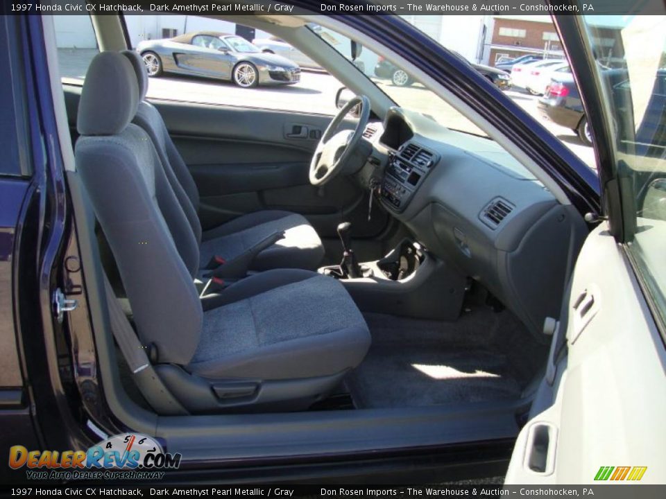 1997 Honda Civic CX Hatchback Dark Amethyst Pearl Metallic / Gray Photo #20