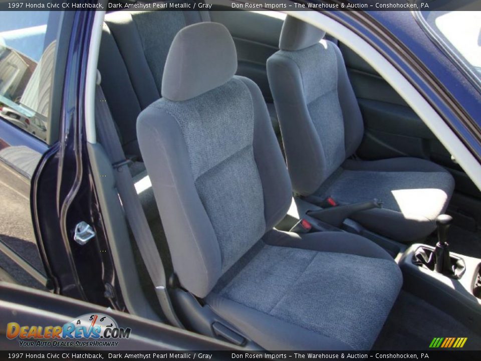 1997 Honda Civic CX Hatchback Dark Amethyst Pearl Metallic / Gray Photo #21