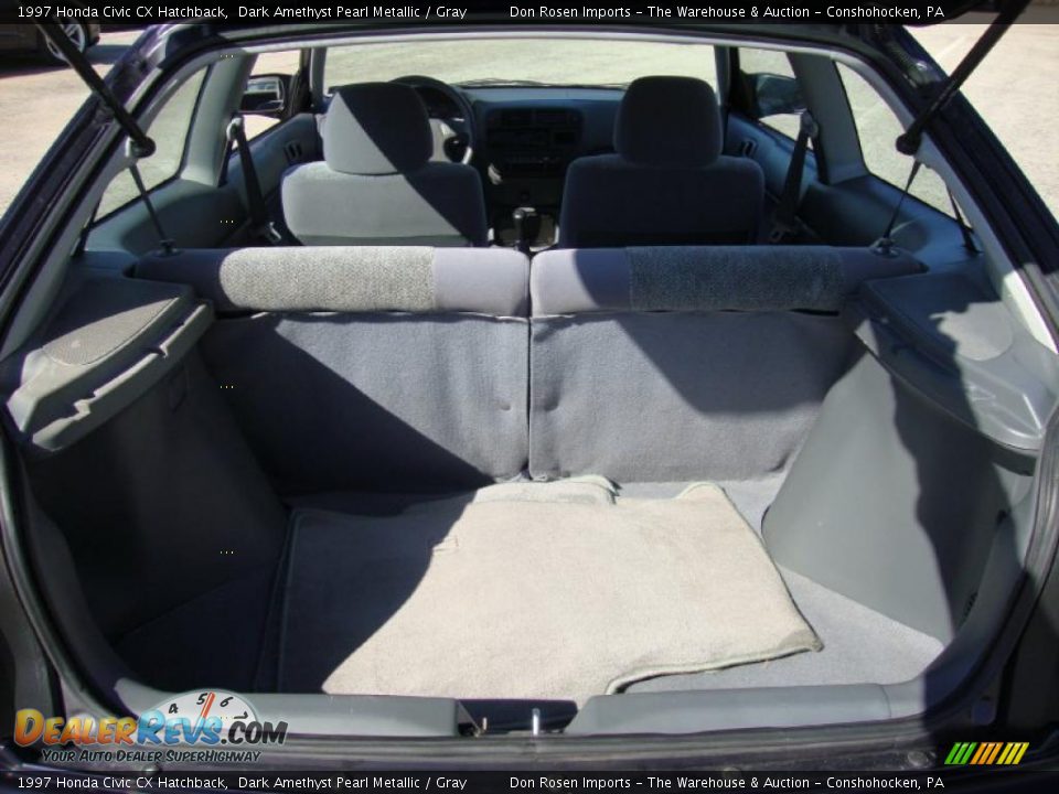1997 Honda Civic CX Hatchback Dark Amethyst Pearl Metallic / Gray Photo #23