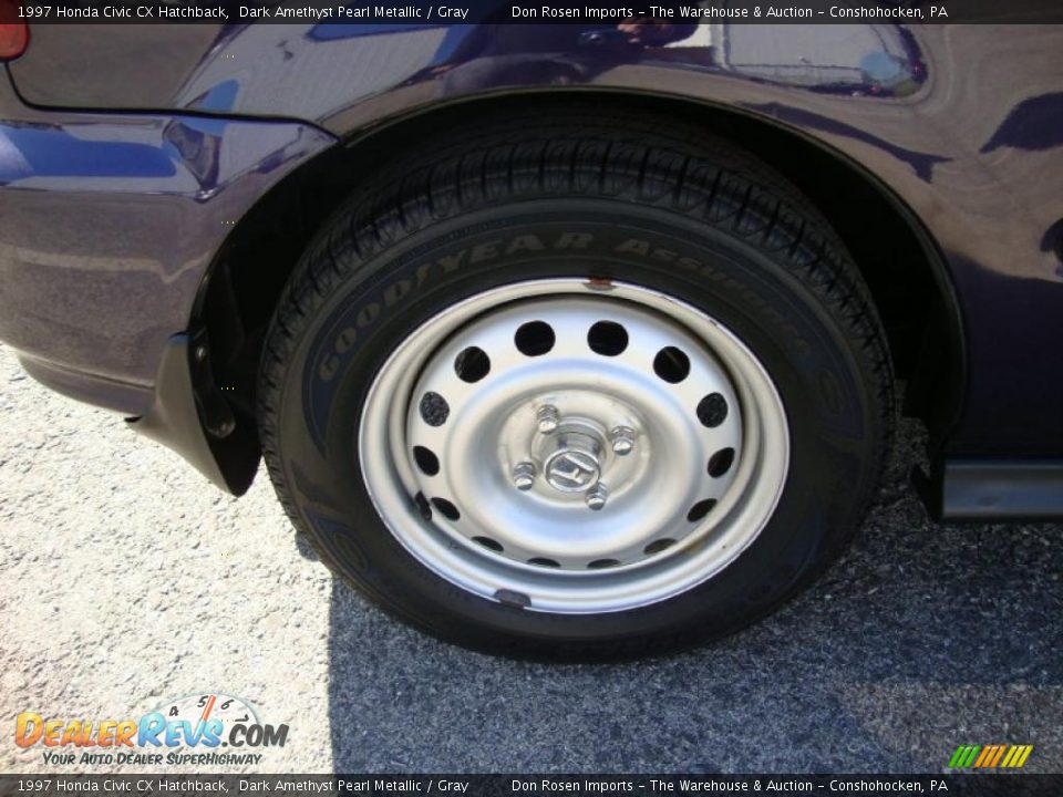1997 Honda Civic CX Hatchback Dark Amethyst Pearl Metallic / Gray Photo #25