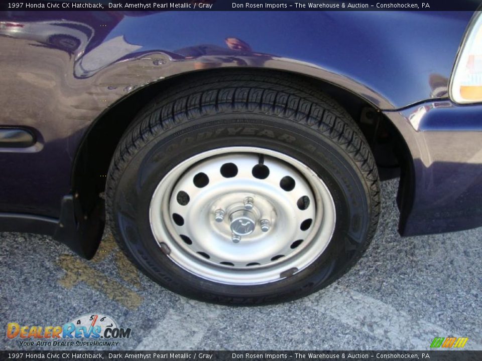 1997 Honda Civic CX Hatchback Dark Amethyst Pearl Metallic / Gray Photo #26