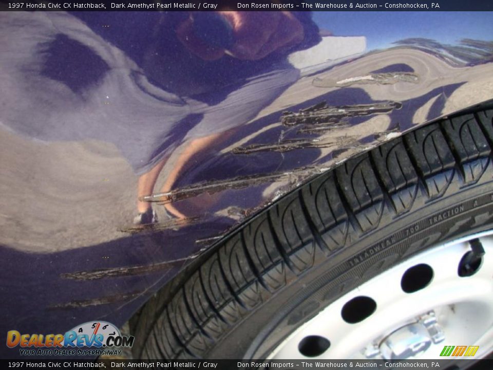 1997 Honda Civic CX Hatchback Dark Amethyst Pearl Metallic / Gray Photo #27