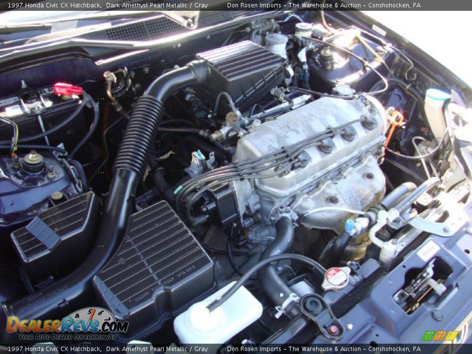 1997 Honda Civic CX Hatchback Dark Amethyst Pearl Metallic / Gray Photo #30