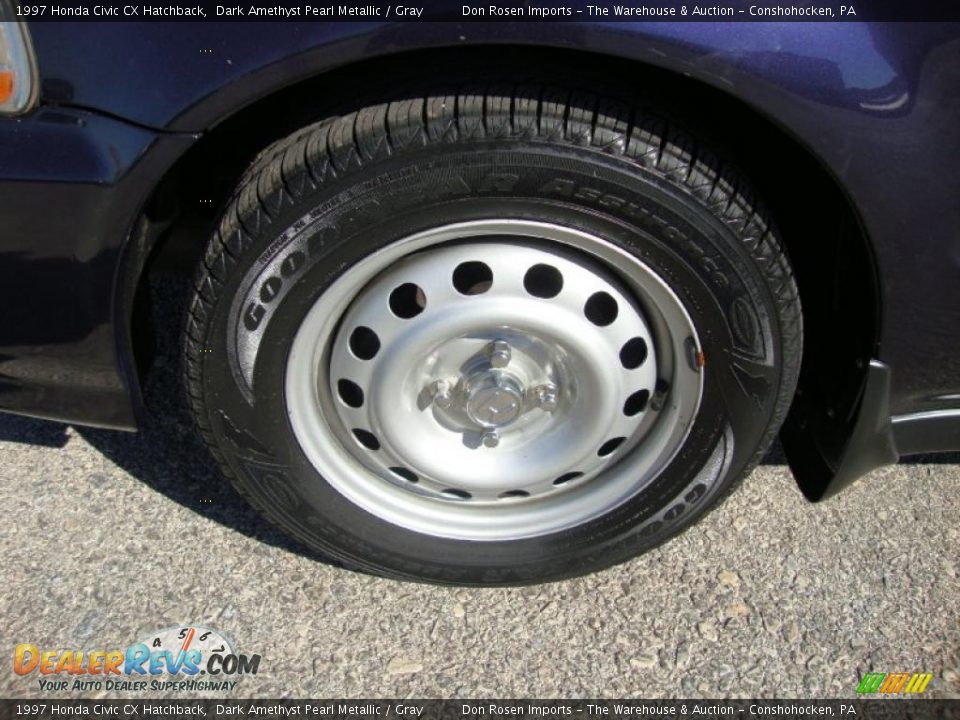 1997 Honda Civic CX Hatchback Dark Amethyst Pearl Metallic / Gray Photo #33