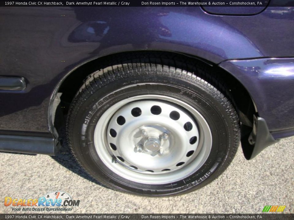 1997 Honda Civic CX Hatchback Dark Amethyst Pearl Metallic / Gray Photo #34