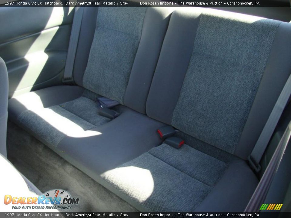 1997 Honda Civic CX Hatchback Dark Amethyst Pearl Metallic / Gray Photo #35