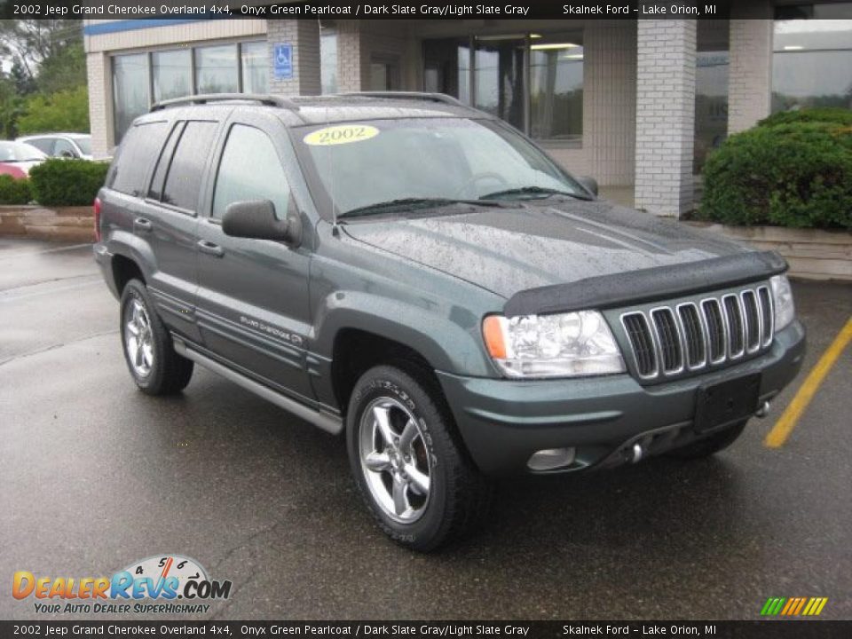 2002 Jeep Grand Cherokee Overland 4x4 Onyx Green Pearlcoat / Dark Slate Gray/Light Slate Gray Photo #1