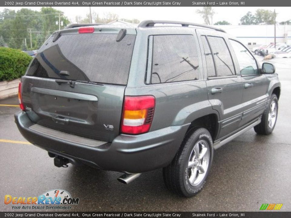 2002 Jeep Grand Cherokee Overland 4x4 Onyx Green Pearlcoat / Dark Slate Gray/Light Slate Gray Photo #4