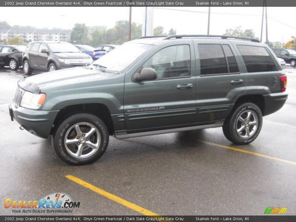 2002 Jeep Grand Cherokee Overland 4x4 Onyx Green Pearlcoat / Dark Slate Gray/Light Slate Gray Photo #8