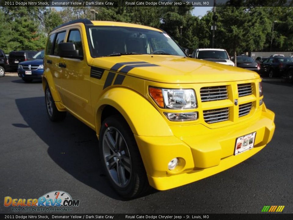 2011 Dodge Nitro Shock Detonator Yellow / Dark Slate Gray Photo #4