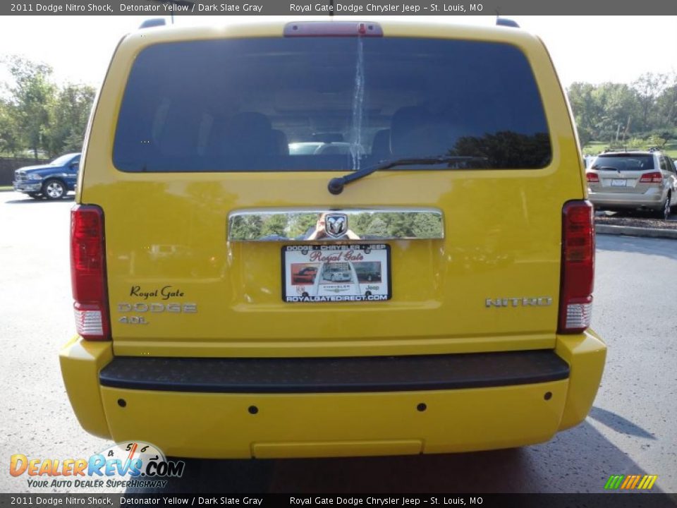 2011 Dodge Nitro Shock Detonator Yellow / Dark Slate Gray Photo #7