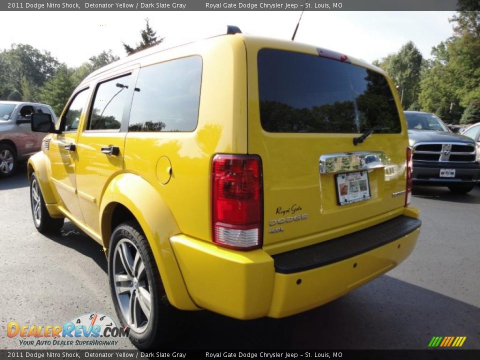 2011 Dodge Nitro Shock Detonator Yellow / Dark Slate Gray Photo #8