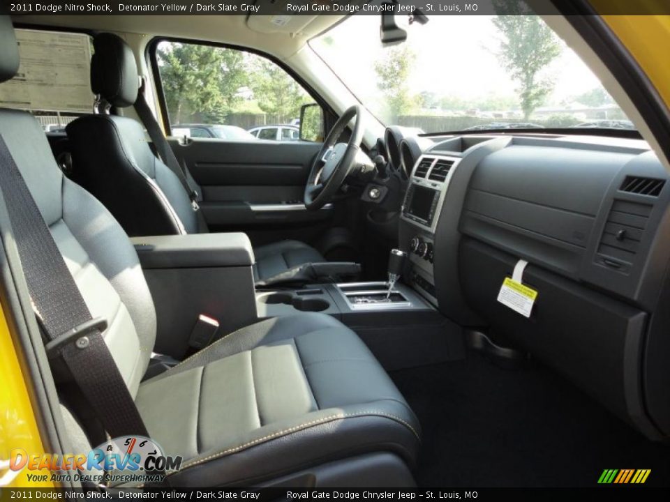 2011 Dodge Nitro Shock Detonator Yellow / Dark Slate Gray Photo #33