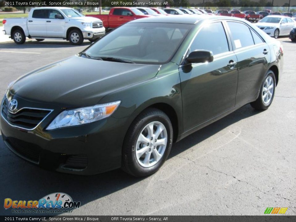 2011 Toyota Camry LE Spruce Green Mica / Bisque Photo #3