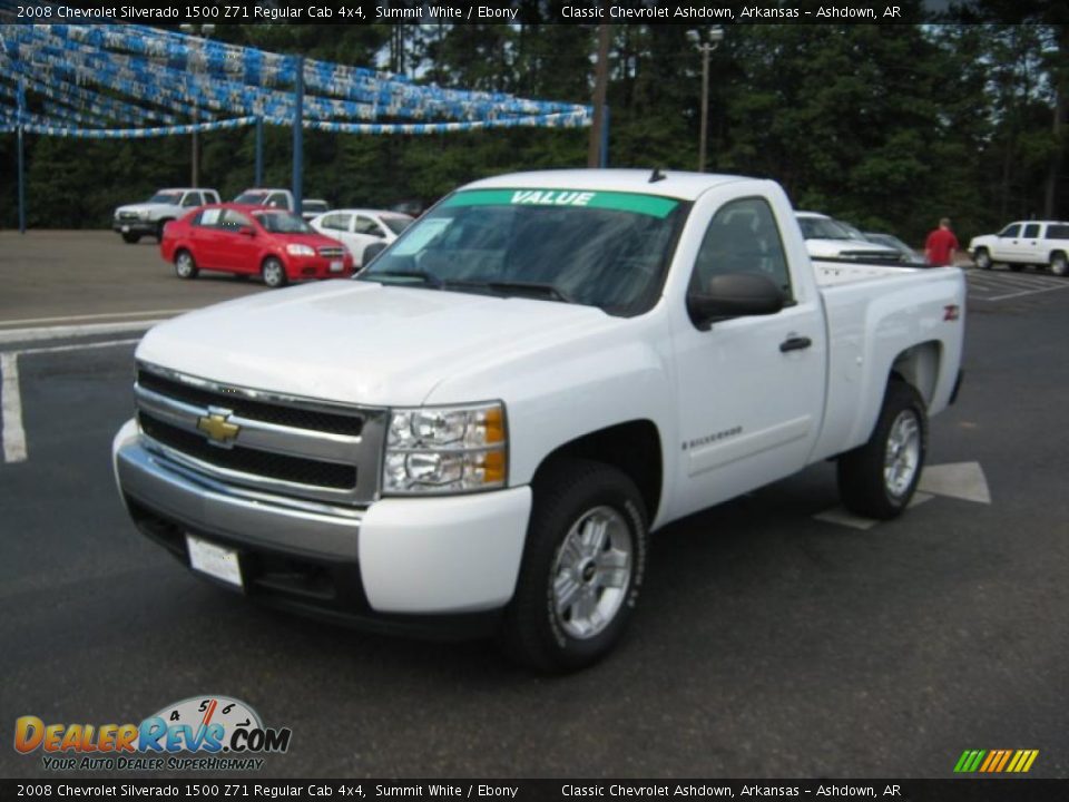 2008 Chevrolet Silverado 1500 Z71 Regular Cab 4x4 Summit White / Ebony Photo #1