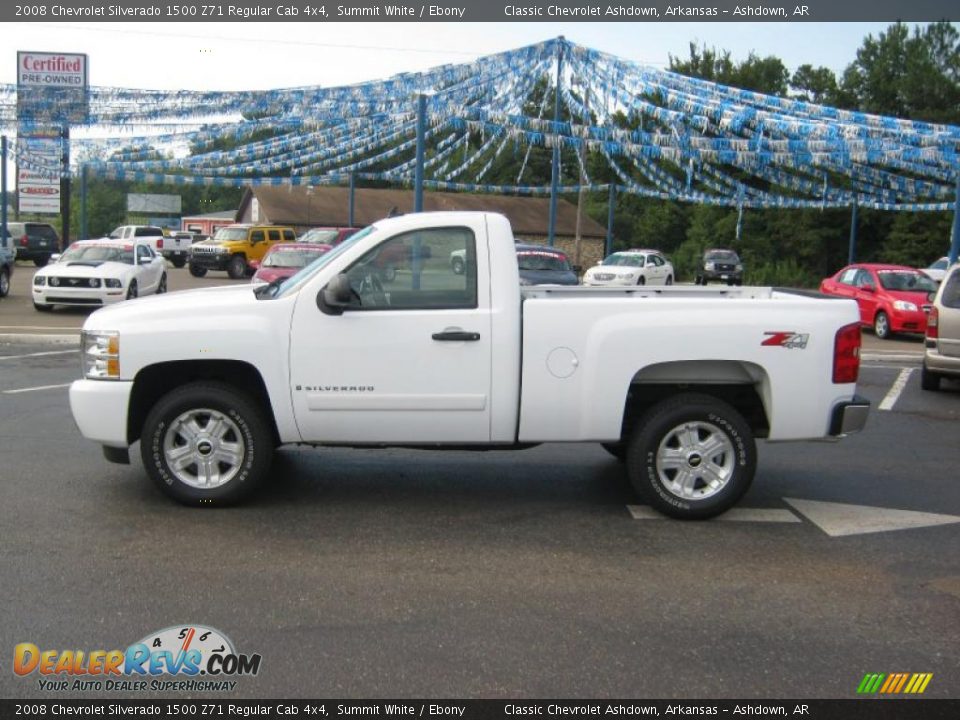 2008 Chevrolet Silverado 1500 Z71 Regular Cab 4x4 Summit White / Ebony Photo #2