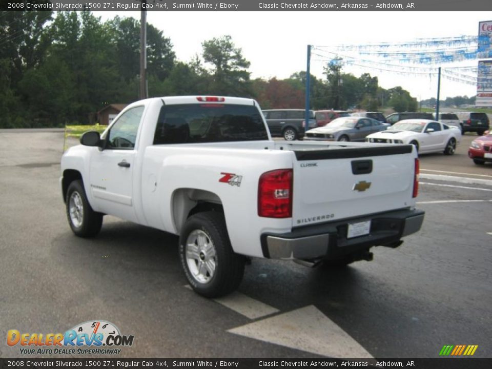 2008 Chevrolet Silverado 1500 Z71 Regular Cab 4x4 Summit White / Ebony Photo #3
