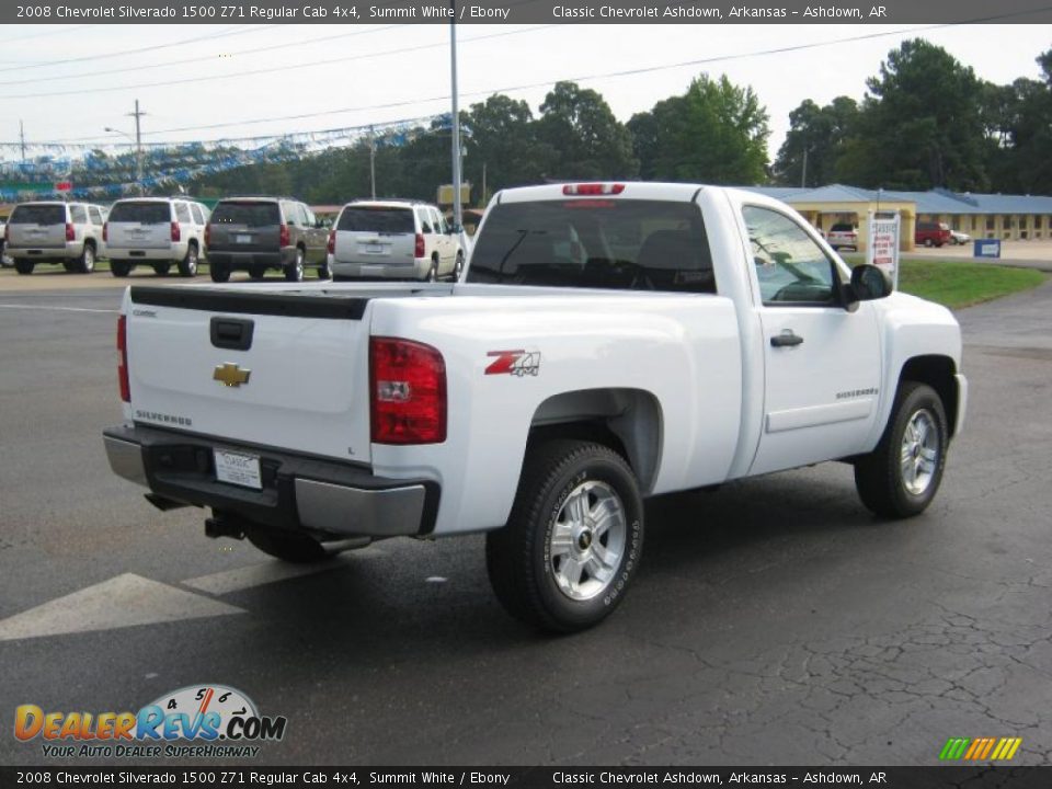 2008 Chevrolet Silverado 1500 Z71 Regular Cab 4x4 Summit White / Ebony Photo #5