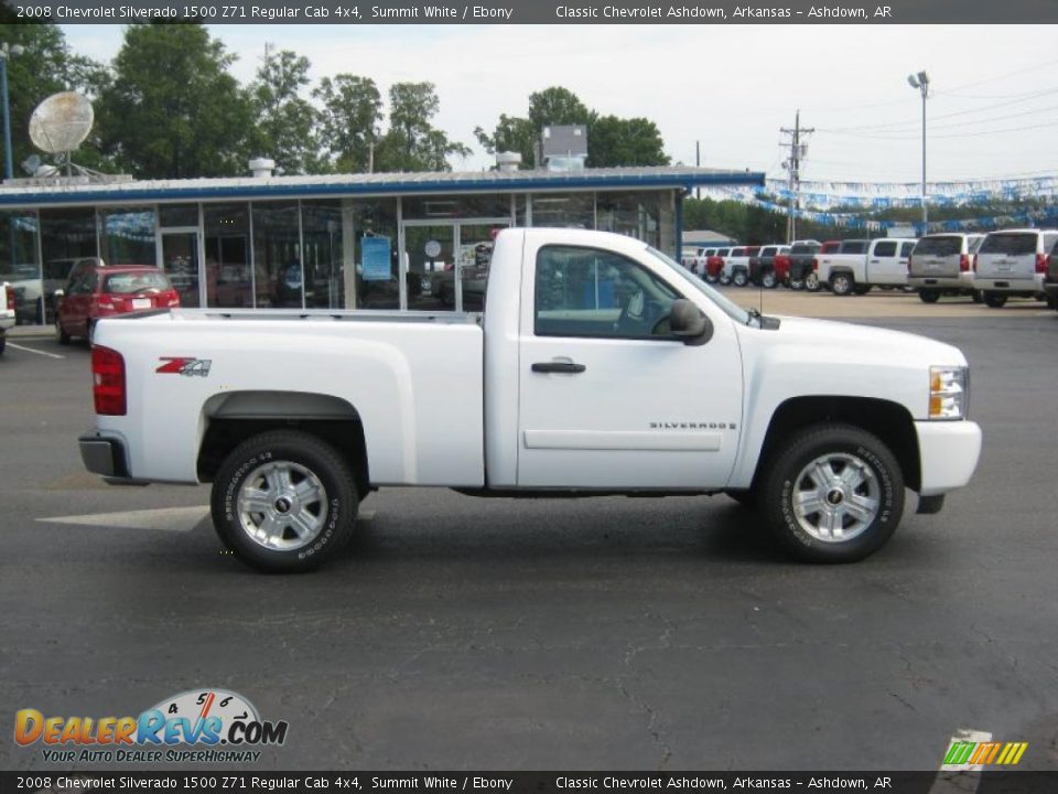 2008 Chevrolet Silverado 1500 Z71 Regular Cab 4x4 Summit White / Ebony Photo #6