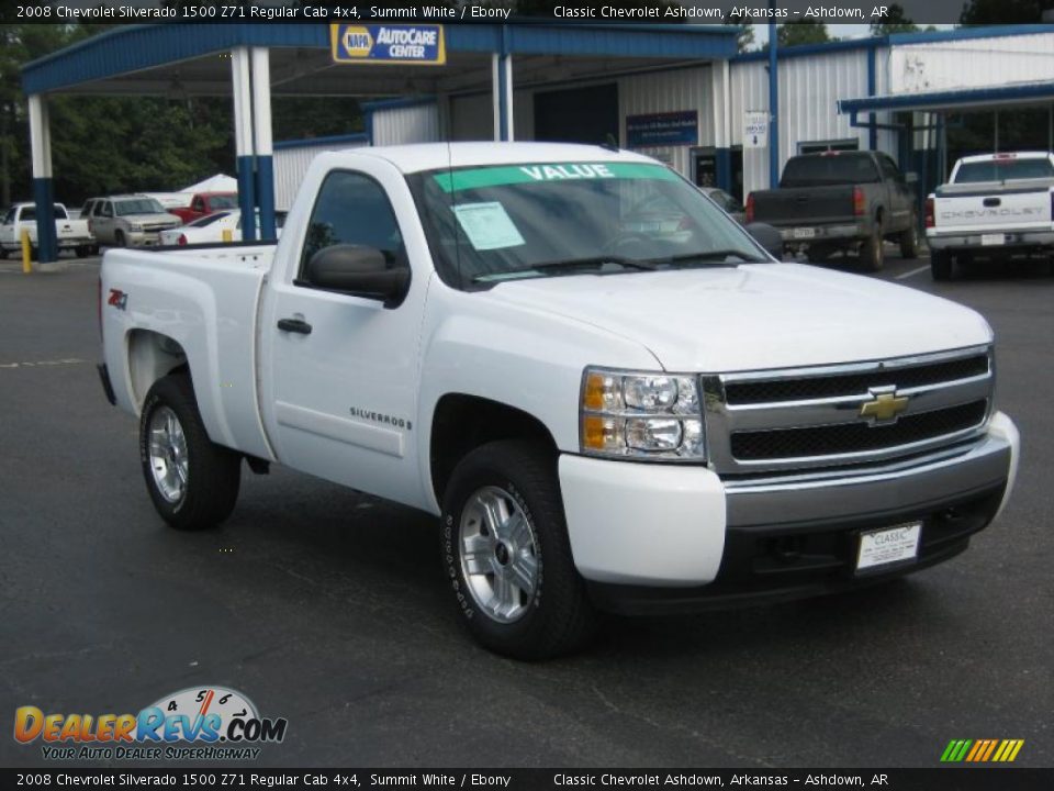 2008 Chevrolet Silverado 1500 Z71 Regular Cab 4x4 Summit White / Ebony Photo #7