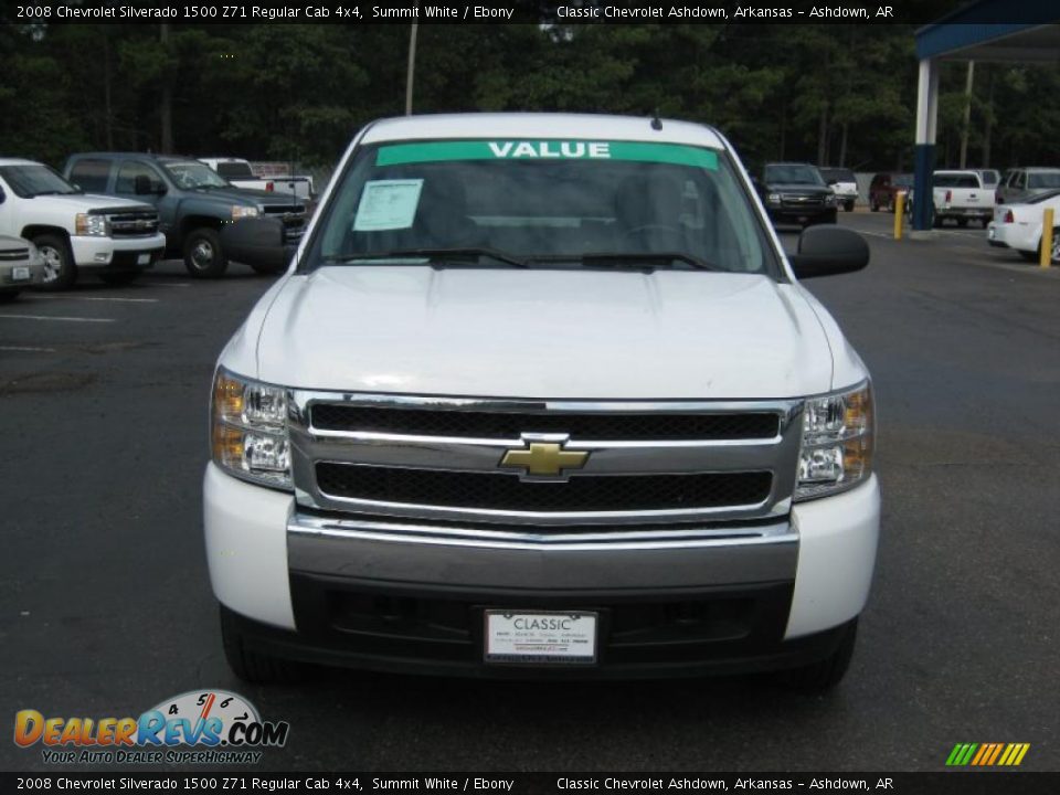 2008 Chevrolet Silverado 1500 Z71 Regular Cab 4x4 Summit White / Ebony Photo #8