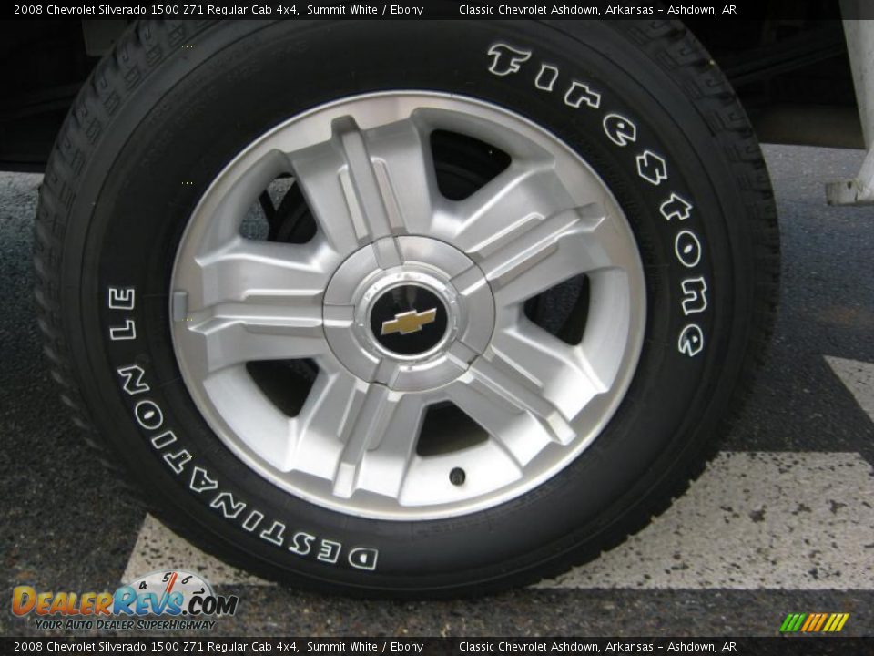 2008 Chevrolet Silverado 1500 Z71 Regular Cab 4x4 Summit White / Ebony Photo #17