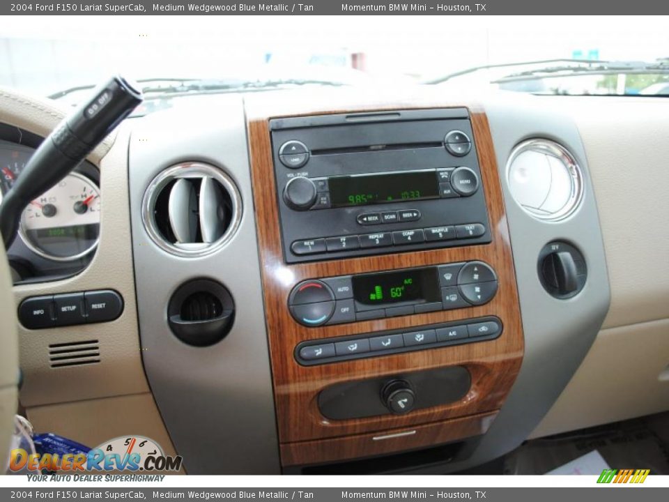 2004 Ford F150 Lariat SuperCab Medium Wedgewood Blue Metallic / Tan Photo #15