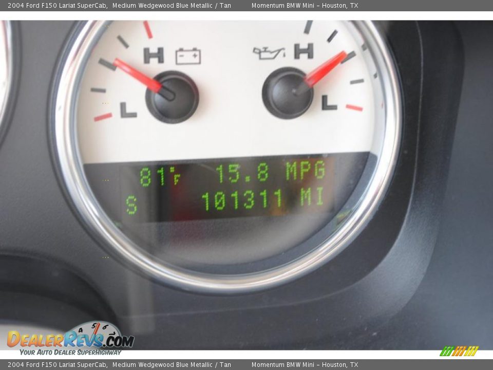 2004 Ford F150 Lariat SuperCab Medium Wedgewood Blue Metallic / Tan Photo #16