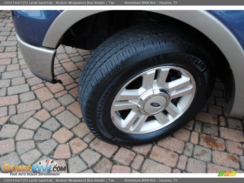 2004 Ford F150 Lariat SuperCab Medium Wedgewood Blue Metallic / Tan Photo #18