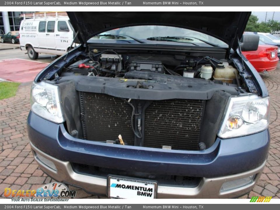 2004 Ford F150 Lariat SuperCab Medium Wedgewood Blue Metallic / Tan Photo #19