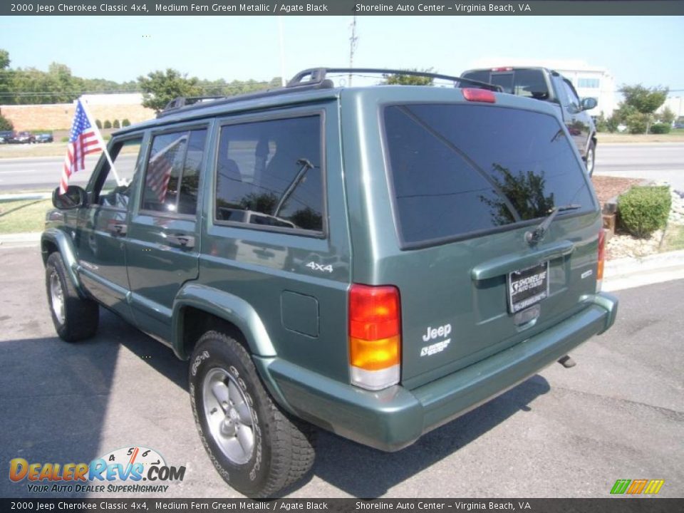 2000 Jeep Cherokee Classic 4x4 Medium Fern Green Metallic / Agate Black Photo #3