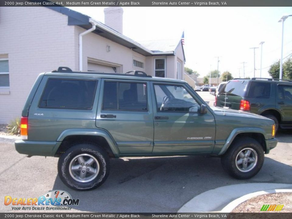 2000 Jeep Cherokee Classic 4x4 Medium Fern Green Metallic / Agate Black Photo #6