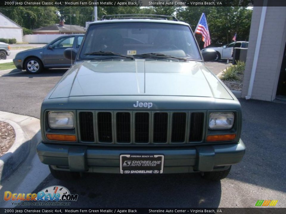 2000 Jeep Cherokee Classic 4x4 Medium Fern Green Metallic / Agate Black Photo #8