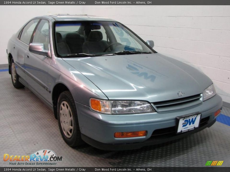 1994 Honda Accord LX Sedan Sage Green Metallic / Gray Photo #1