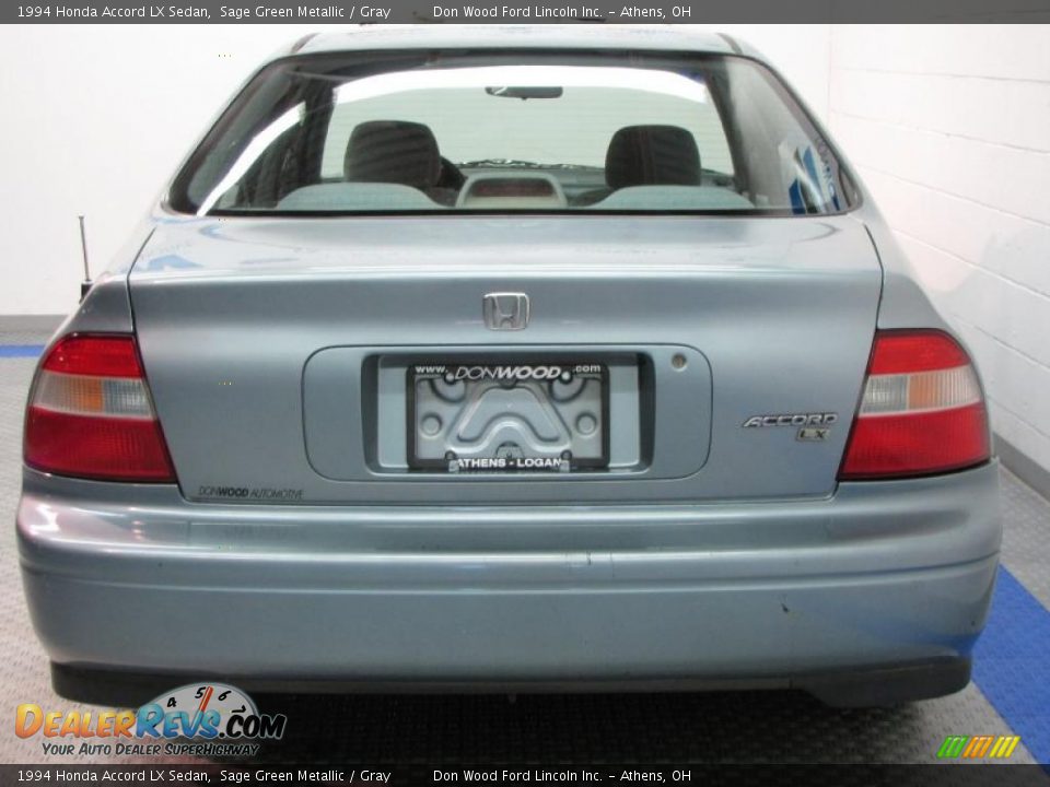 1994 Honda Accord LX Sedan Sage Green Metallic / Gray Photo #4