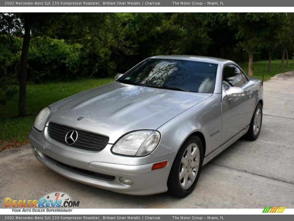 2002 Mercedes-Benz SLK 230 Kompressor Roadster Brilliant Silver Metallic / Charcoal Photo #1