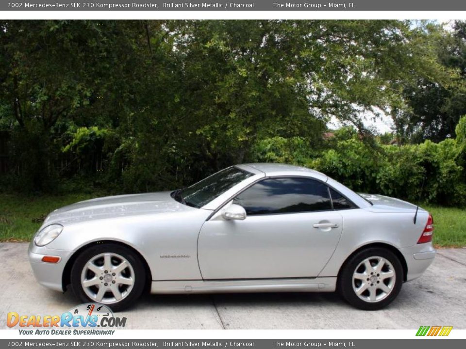 2002 Mercedes-Benz SLK 230 Kompressor Roadster Brilliant Silver Metallic / Charcoal Photo #2